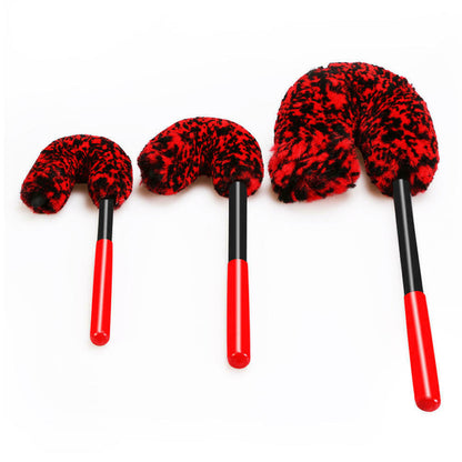 3X Set Wheel Woolies Luxury Super Plush Soft Alloy Wheel Cleaning Brush Kit UK