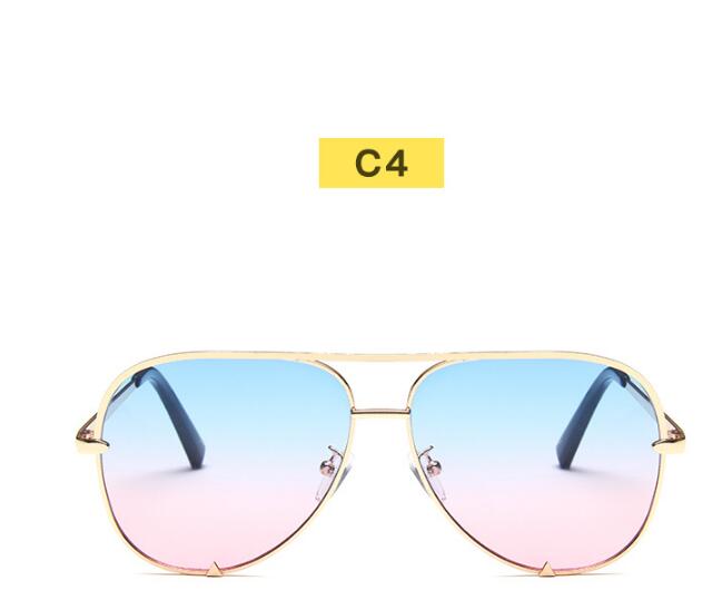 Fashion Gradient Metal Frame Pilot Sunglasses Men Women Classic Retro Driving Sun Glasses Brand Designer UV400