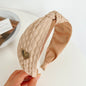 New Headband Pressure Crease Stitching Vintage Knot Hair Accessories Headband Ladies High Top Hair Clip F025