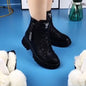 Autumn and Winter New Foreign Trade Large Women's Slope Heel Cotton Shoes Temu Thickened, Warm and Comfortable
