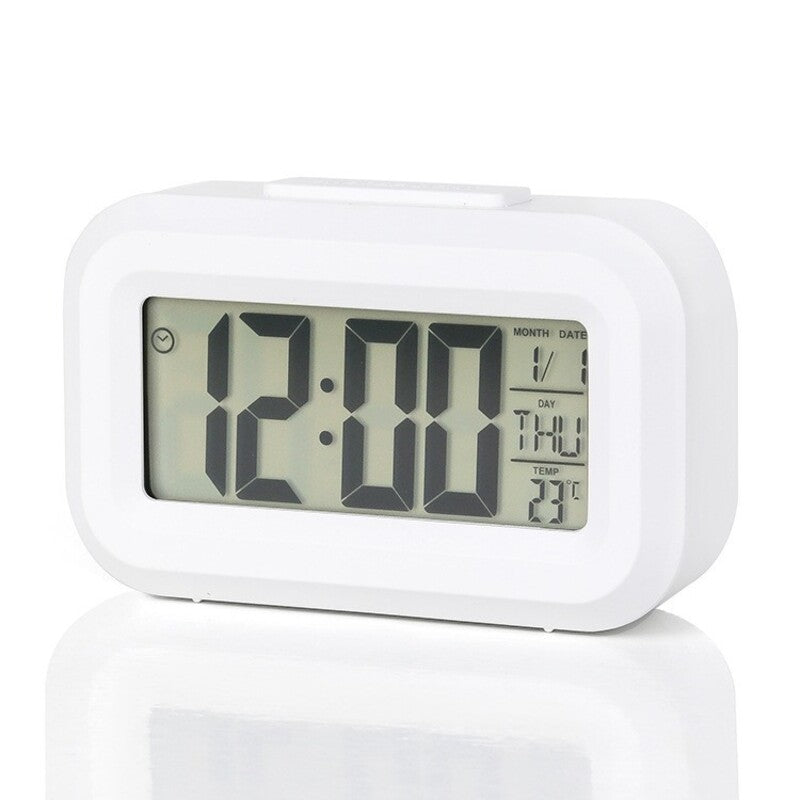 Mini Digital Alarm Clock: LED Backlight, Calendar, Snooze, Data Display