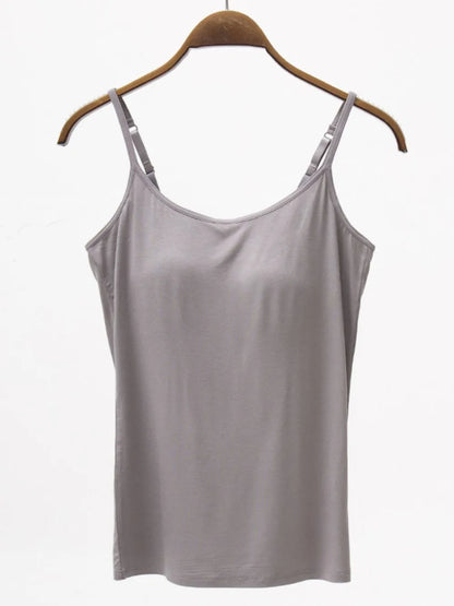Adjustable Strap Modal Cami with Bra
