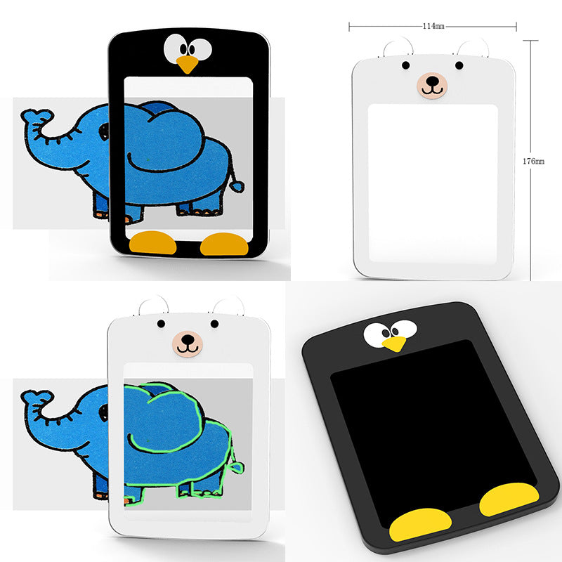 New 6.5 Inch Cartoon Children's Early Education Puzzle Graffiti Painting LCD Writing Board Family Message LCD Writing Board