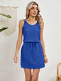Hollow swimsuit cover cross back bohemian summer dress