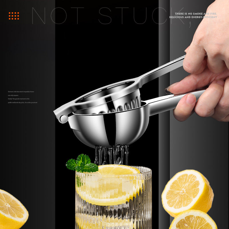 Manual multi-function lemon and orange juice press stainless steel