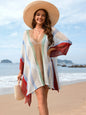 Women's Splicing Hollow Beach Skirt Loose Bikini Hoodie for Women