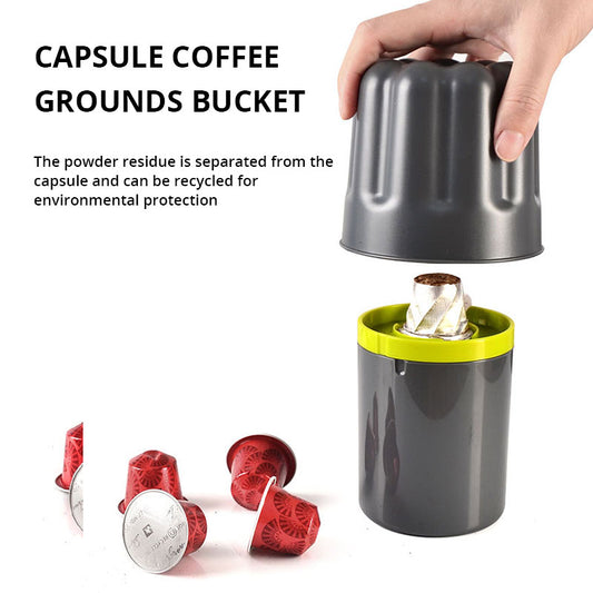 Capsule Used Coffee Grounds Bucket Powder Bucket Aluminum Foil Capsule Powder Separation Bucket Press Waste Residue Bucket