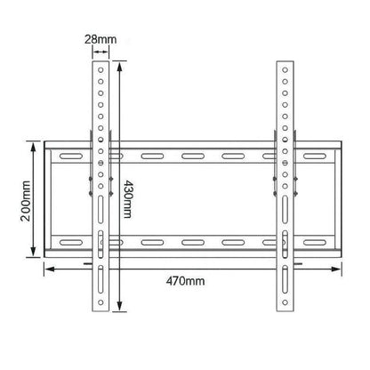 TV Wall Bracket Mount TILT For 26 32 40 50 55 Upto 63 Inch Flat LCD LED QLED TVs
