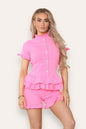 Diamond Frilled Edge Short Co-Ord Set
