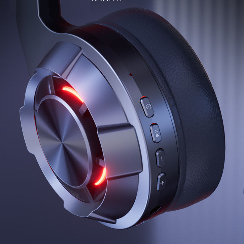 LED illuminated wireless Bluetooth headset for esports with ultra long battery life, Type-C computer headset