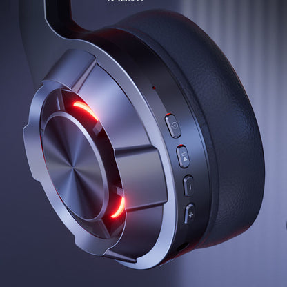 LED illuminated wireless Bluetooth headset for esports with ultra long battery life, Type-C computer headset