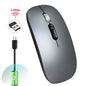 Rechargeable wireless mouse with 2.4G mute and one click return to desktop office mouse with built-in lithium battery