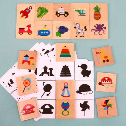 Find Shadow Shape Matching Puzzle Parent Child Interaction 1-4 Year Old Baby Puzzle Teaching Tool