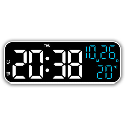 Digital Alarm Clock with Temp, Date, Week. Night Mode. Voice - controlled. 12/24H LED