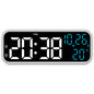 Digital Alarm Clock with Temp, Date, Week. Night Mode. Voice - controlled. 12/24H LED