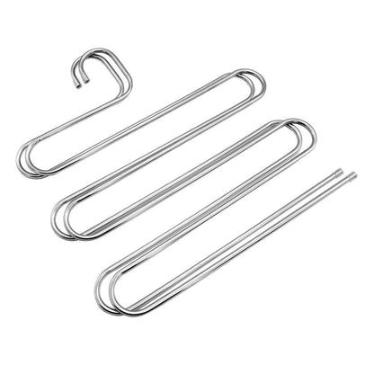 3pcs Clothes Pants Trouser Hanger Multi Layer Storage Closet Space Saver Organizer
