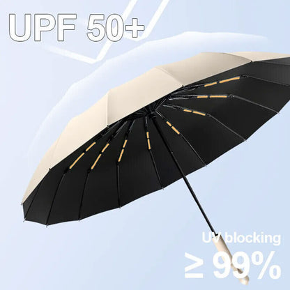Extra Strength Foldable 24 Rods Umbrella Fully Automatic Large UV Protect Rain