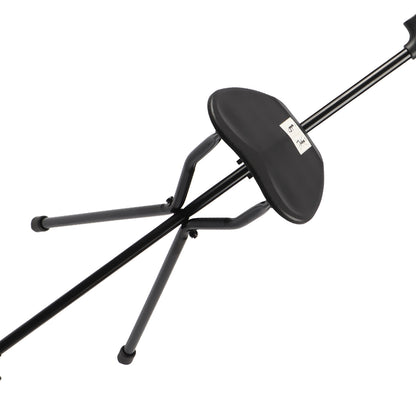 Foldable Crutch With Seat 3 Legs Handle Cane Walking Stick Unisex For Elderly