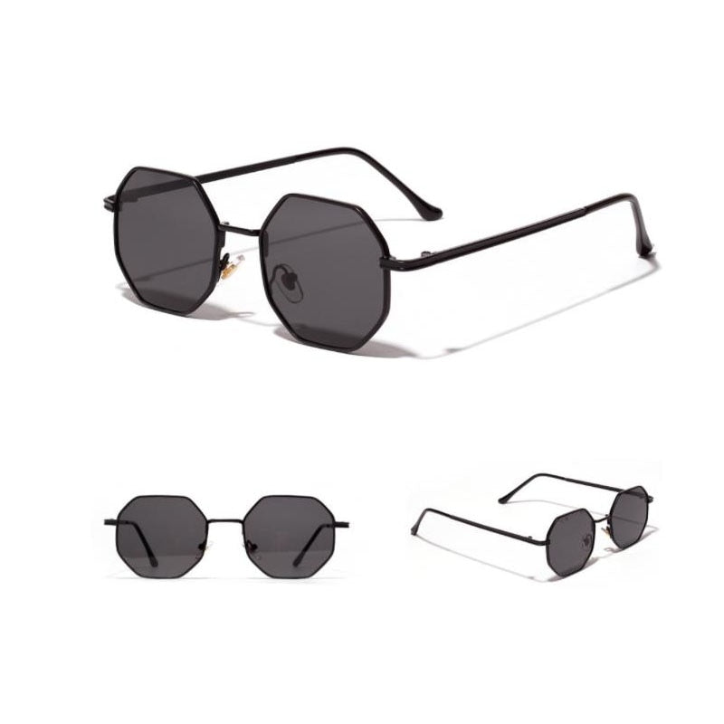 Square Sunglasses New Ladies Retro Classic Fishing glasses Men women Luxury polygon Metal frame Gold Green Eyewear UV400