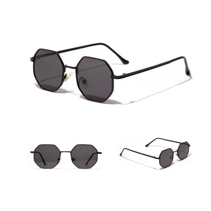 Square Sunglasses New Ladies Retro Classic Fishing glasses Men women Luxury polygon Metal frame Gold Green Eyewear UV400