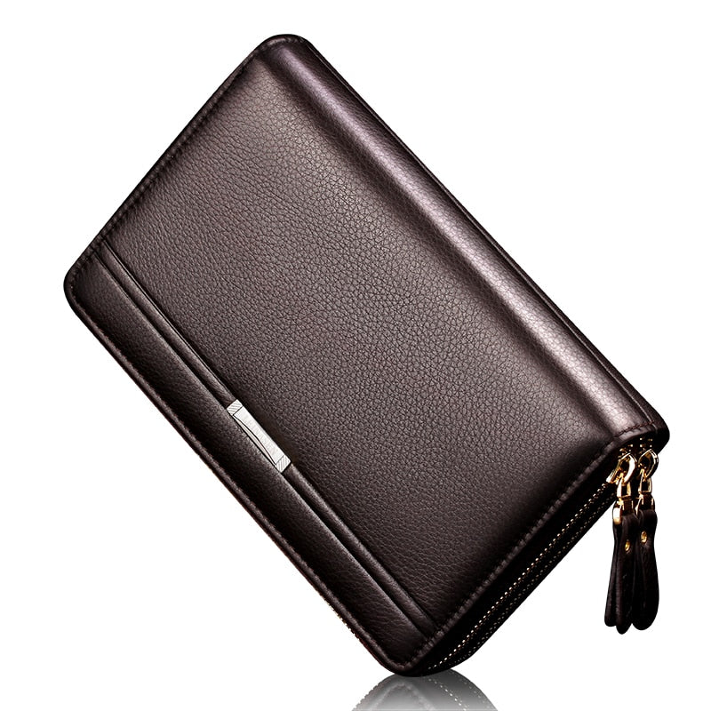 Brand wallet men wallets leather fashion handbags Men's wallet luxury high capacity casual black men's handbag wallet leather
