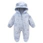 Baby cartoon hooded jumpsuit baby crawling suit