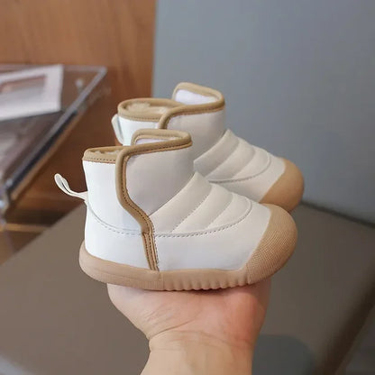 Autumn Winter Children Snow Boots Baby Girls Boys Boots Soft Sole Non-slip Infant Toddler Shoes Outdoor Thick Plush Kids Boots