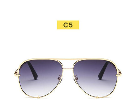 Fashion Gradient Metal Frame Pilot Sunglasses Men Women Classic Retro Driving Sun Glasses Brand Designer UV400