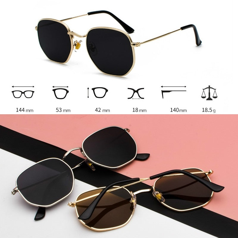 Men Sunglases Sun glasses NEW Women Metal Frame Fishing Glasses Gold tea Eyewear lentes de sol hombre okulary UV400