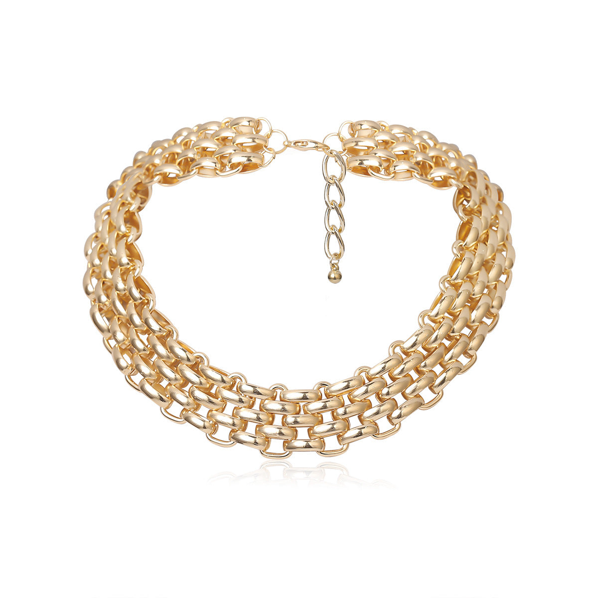 Personality exaggerated thick chain necklace female retro simple clothing accessories metal sweater chain