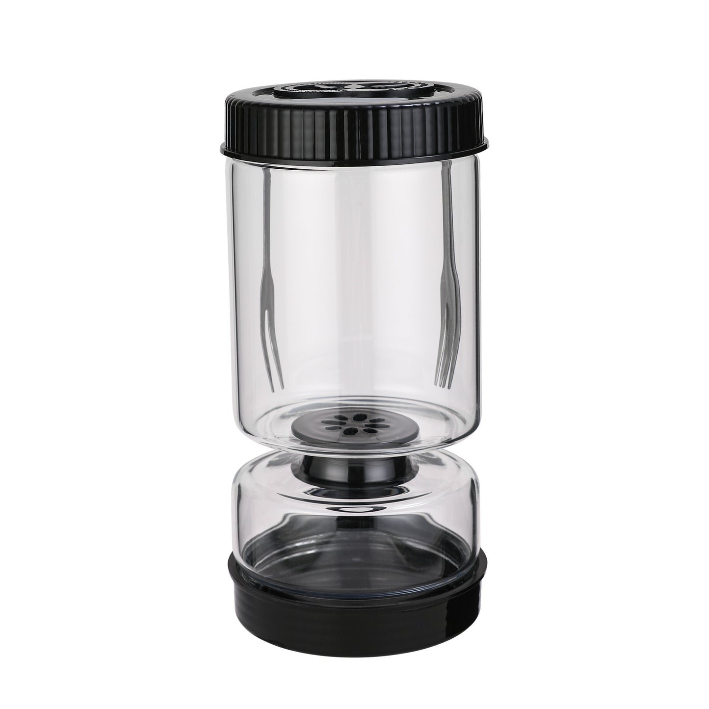 Circular Fifth Generation Dry-Wet Separation Pickle Jar: Sand Timer Glass Container
