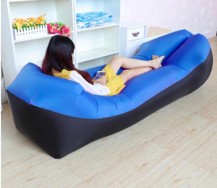 Hamaca Inflatable Lounger Portable Air Sofa Beach Hammock Nylon Banana Air Sleeping Lazy Bag Lazybag Pillow for Camping