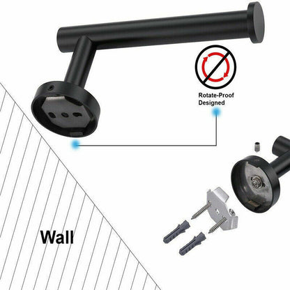 Wall Mounted Toilet Roll Holder Tissue Paper Stand Bathroom Bar Square UK