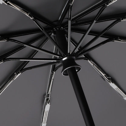 30 Bones Windproof Strong 105CM Reinforced Automatic Folding Umbrella Black