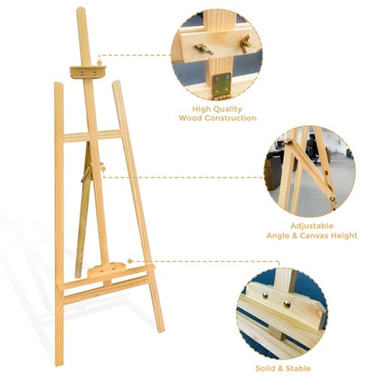 150cm Studio Wooden Easel Display Art Craft Artist Cafe Wedding Painting Stand