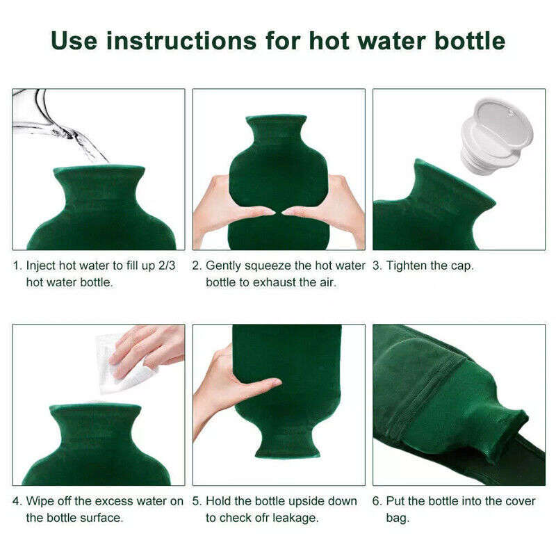 Hot Water Bottle Bag Belt Rubber Warm Plush Pouch Waist Cover Belt