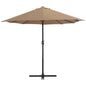 vidaXL Garden Parasol with Aluminium Pole 460x270 cm Taupe
