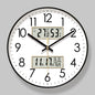 2025 New 10/12/14 - inch Electronic Calendar Wall Clock. Monitors temp & humidity. Dual - display. Mute. Quartz movement.