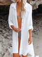 3D Jacquard Strip Shirt Holiday Bikini Sunscreen Shirt
