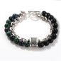 Fashion Punk Style Frosted Stone Chain Combination Geometric Men's Bracelet Bracelet Accessories