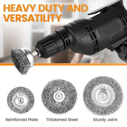6Pcs Brush Drill Attachment Bit Kit  Wire Cleaning Wheel For Cleaning Rust UK