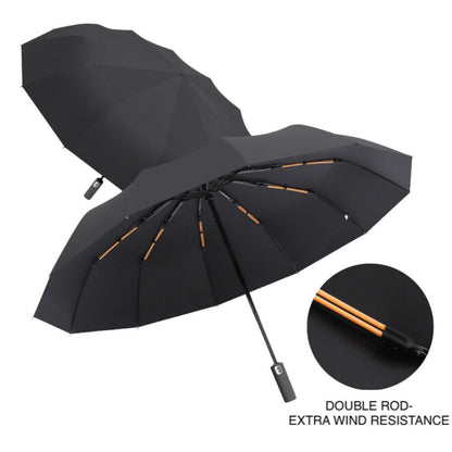 Extra Strength Foldable 24 Rods Umbrella Fully Automatic Large UV Protect Rain