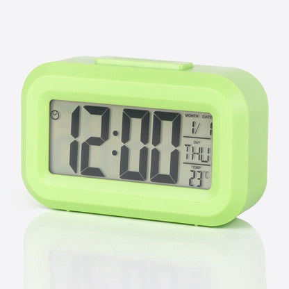 Mini Digital Alarm Clock: LED Backlight, Calendar, Snooze, Data Display