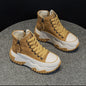 Small niche high top women's shoes thick soled casual versatile sports shoes
