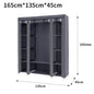 Fabric Canvas Wardrobe Clothes Storage Cupboard Hanging Rail Shelving Practical