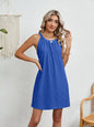 Women's swimsuit hollowed out crochet top sleeveless beach dress