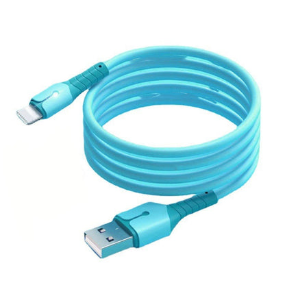 Liquid data cable with light, suitable for Apple Android TypeC fast charging cable, USB phone silicone charging cable