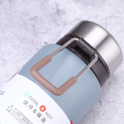 New Large Capacity Vacuum Insulated Cup Portable Fashionable Insulated Pot Handle Outdoor Car Sports Water Bottle Gift