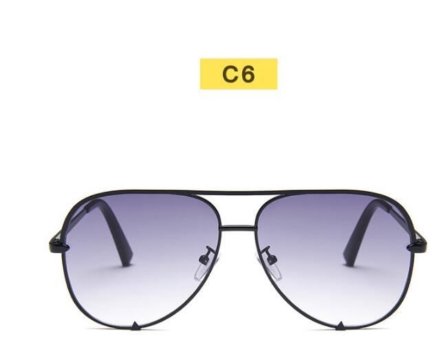 Fashion Gradient Metal Frame Pilot Sunglasses Men Women Classic Retro Driving Sun Glasses Brand Designer UV400