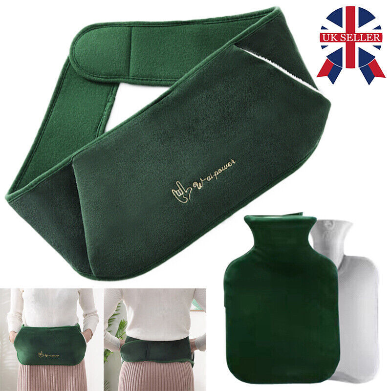 Hot Water Bottle Bag Belt Rubber Warm Plush Pouch Waist Cover Belt